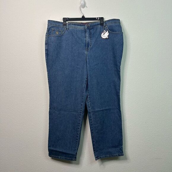 Gloria Vanderbilt NWT Blue Sculpt Stretch Denim Amanda Jeans Women’s 20W Short - Picture 1 of 16